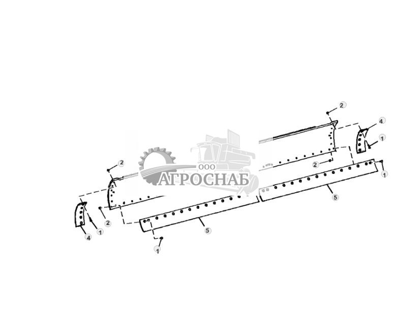 Отвал (14 футов x 27 дюймов x 1 дюйм), режущие кромки (34 дюйма x 8 дюймов) с крепежными деталями 58 дюйма - ST3674 541.jpg